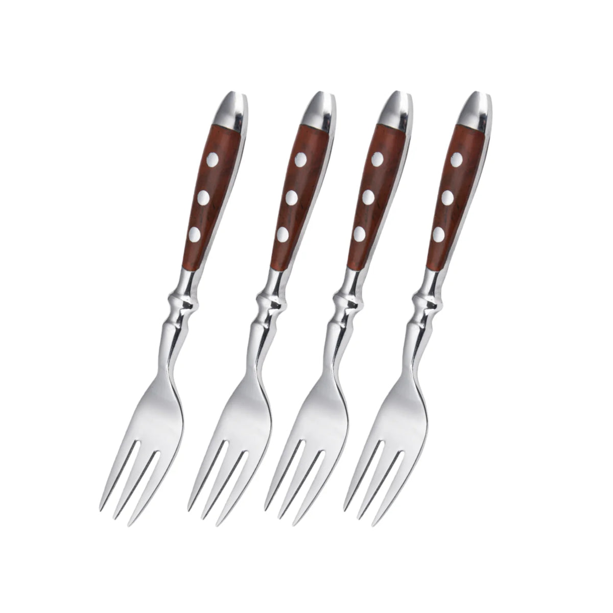 YRIDEFE 6-Piece Stainless Steel Cutlery Set – Knife Fork Spoon Cutlery Set Axl 4PCS D
