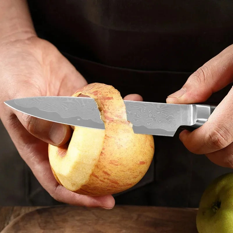Damascus Steel Chef Knife with G10 Handle | InLeung Damascus Chef Knife Axl