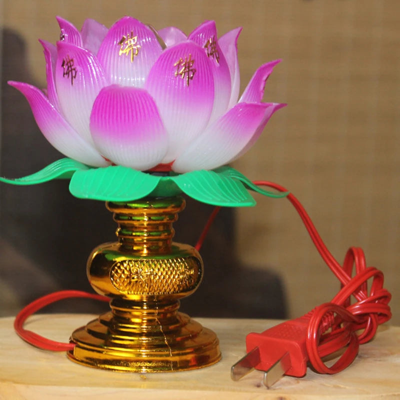 Buddhist Lotus Flower Lamp – Temple & Meditation Décor Decorative Flower Lamp Axl
