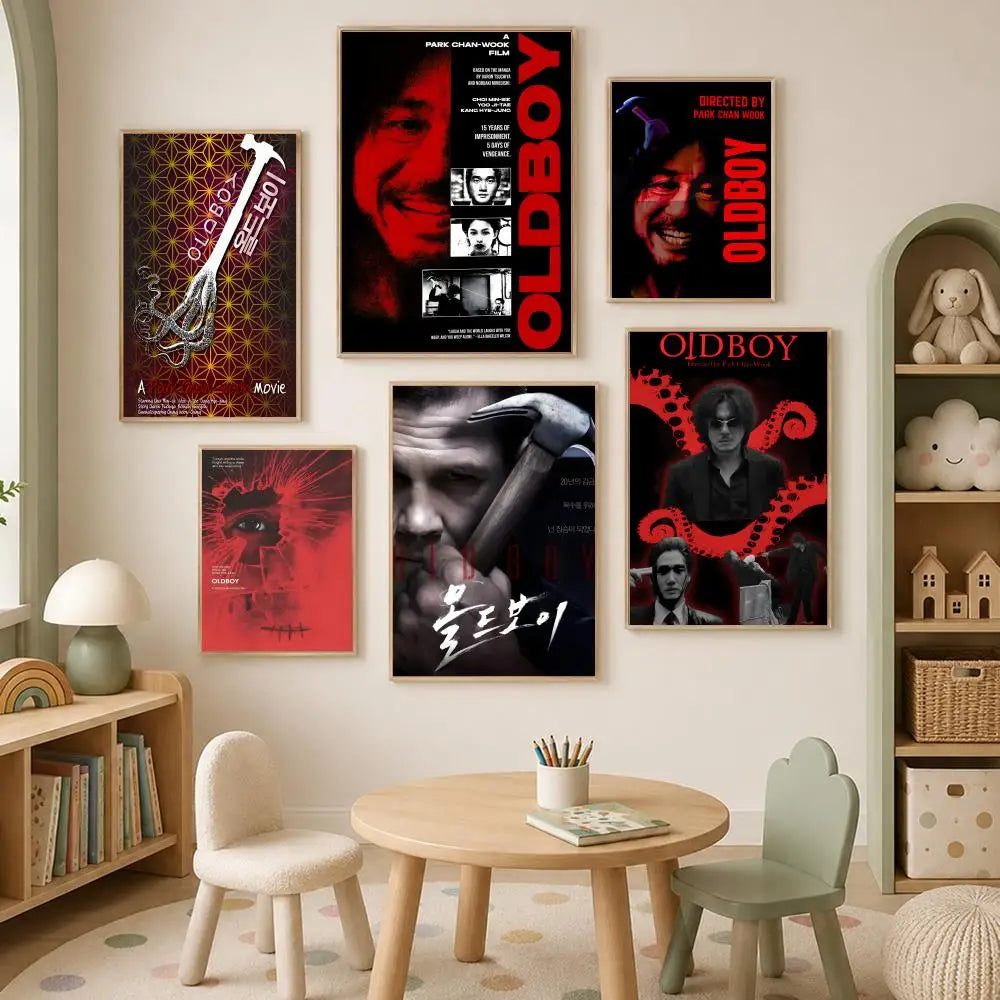 Oldboy Movie Poster – Self-Stick HD PVC Waterproof Wall Art Movie Wall Poster Axl