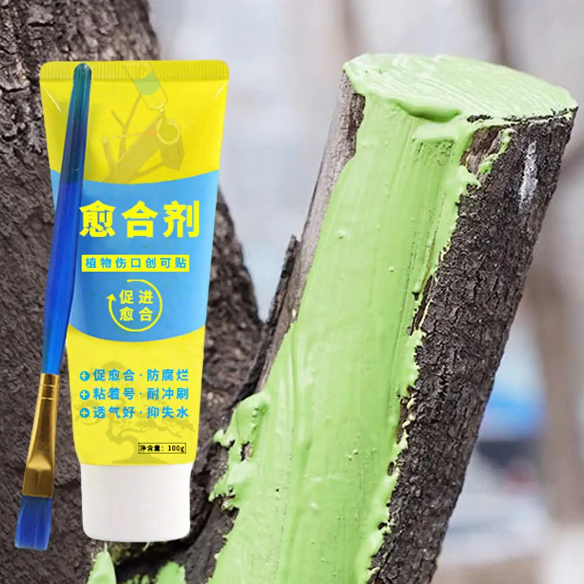 Tree Pruning Sealer 100g – Grafting Coating Cream with Brush Tree Pruning Sealer Axl