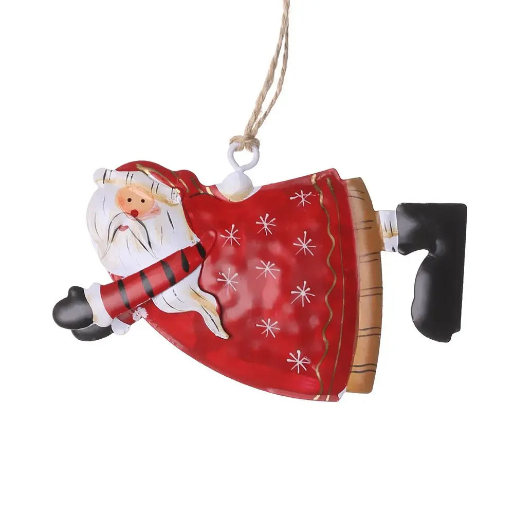 Wrought Iron Christmas Hanging Ornaments – Angel & Santa Christmas Ornament Axl 4-C