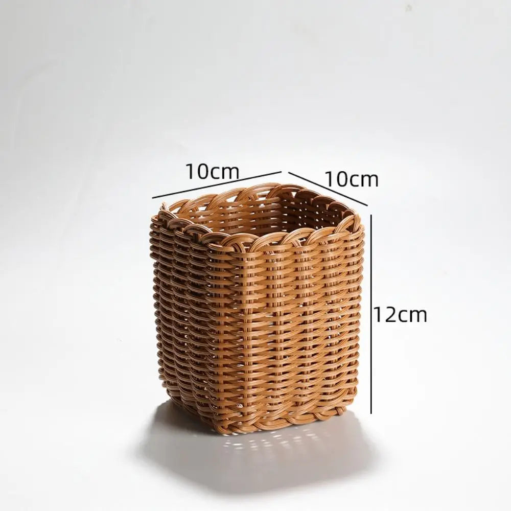 Handwoven Wicker Serving Basket | 10 Styles – Bread & Utensil Woven Serving Basket Axl