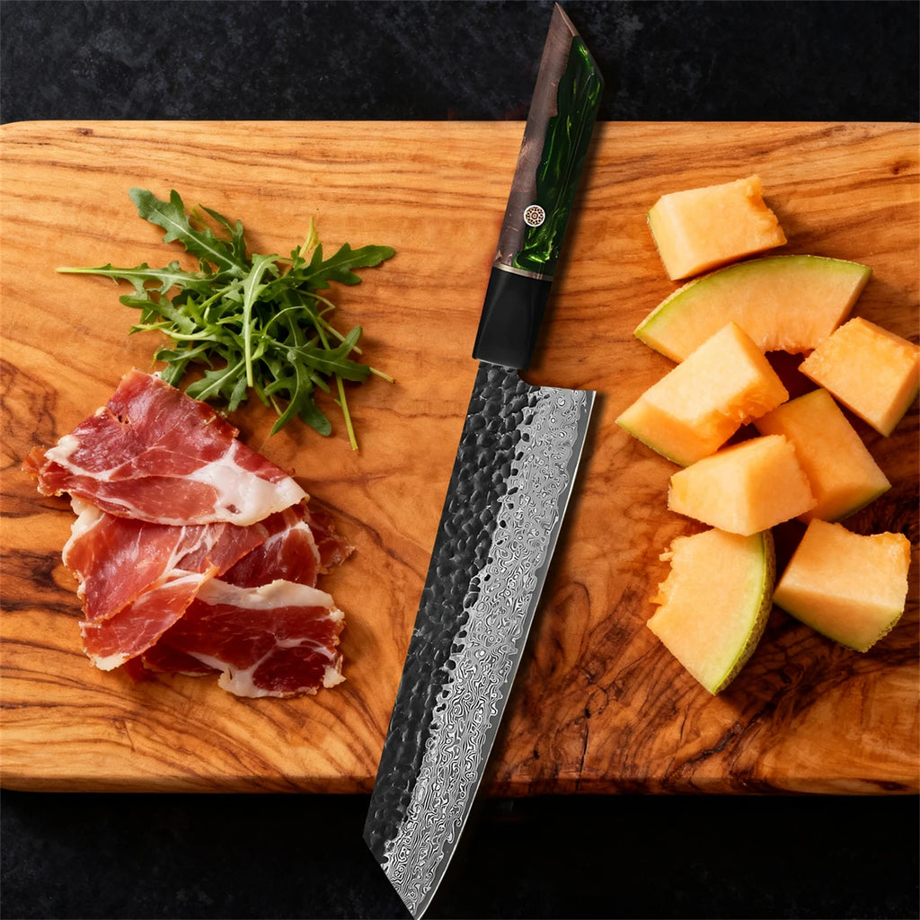 67-Layer Damascus Steel Kiritsuke Chef Knife – Handmade Damascus Chef Knife Axl