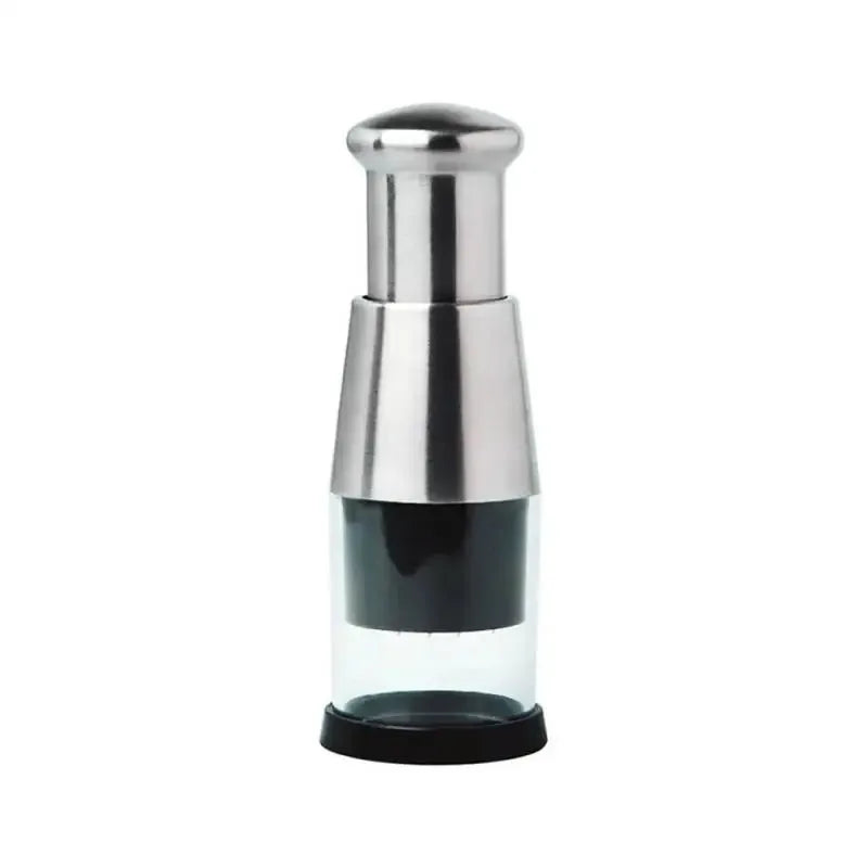 KEMORELA Manual Garlic Press & Veggie Chopper – Stainless Steel Garlic Press Chopper Axl Silver Black