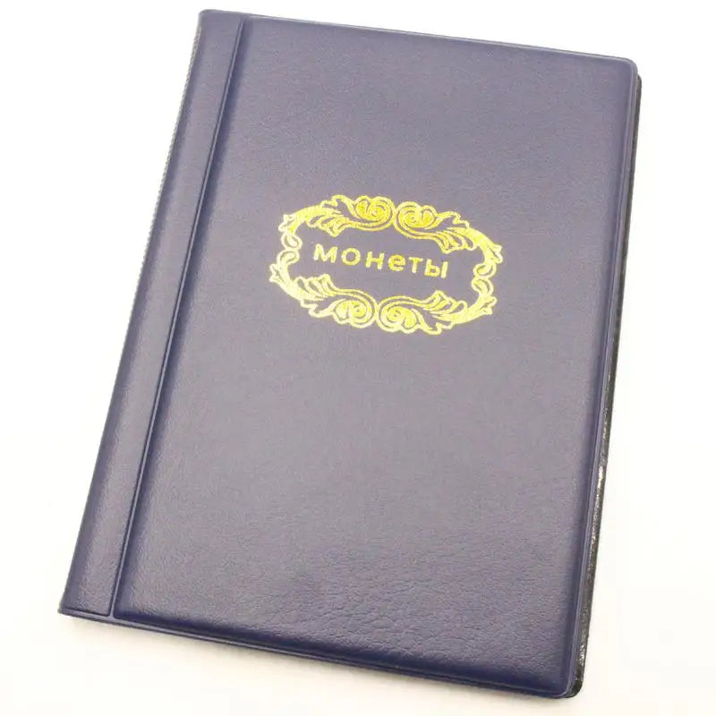 120-Pocket Coin Collection Album – 10 Page Coin Holder Book Coin Collection Album Axl Blue