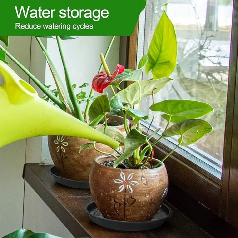 6-Pack Round Plastic Plant Drip Trays 16cm – Indoor Saucers Plant Drip Trays Axl
