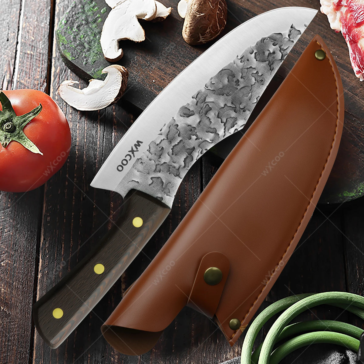 WXCOO Stainless Steel Boning Knife & Cutting Board Set 2PCS Kitchen Knife Set Axl