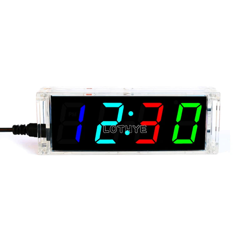 DIY Multicolor Digital Tube Clock Kit – 51 Microcontroller DIY Electronics Kit Axl
