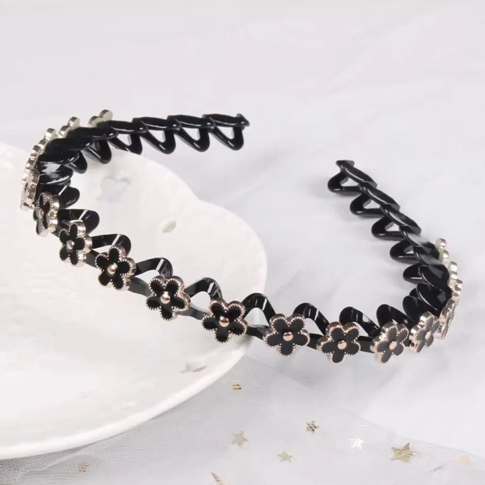 Rhinestone Pearl Hair Braider Headband – Floral Zircon Hair Headband Axl Style 8