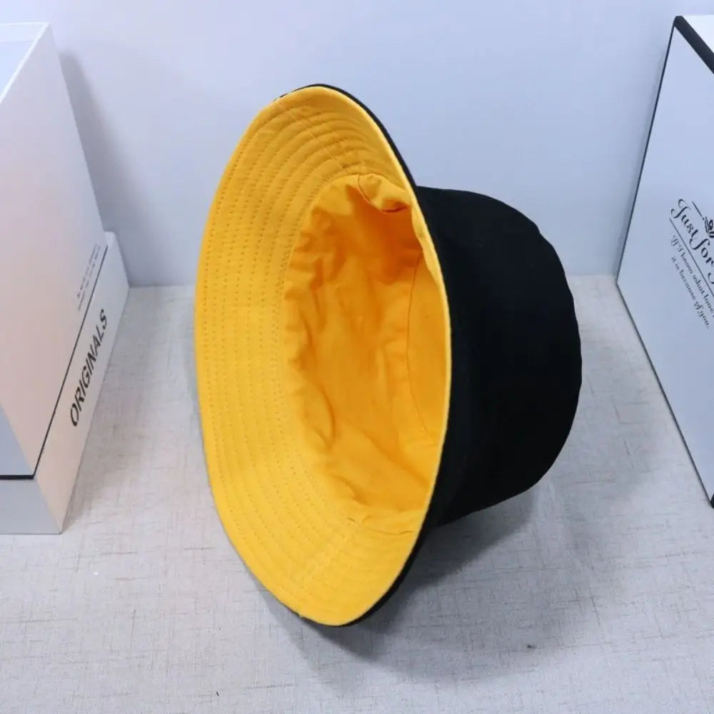 Double-Sided Bucket Hat – Foldable Wide Brim Sun Cap Unisex Bucket Hat Axl