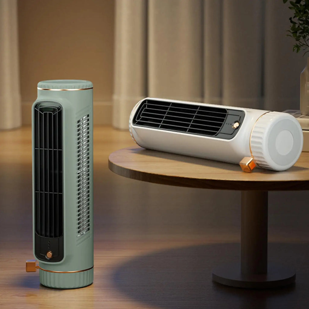 Mini Bladeless Tower Fan – USB Rechargeable 3-Speed Portable Portable Tower Fan Axl