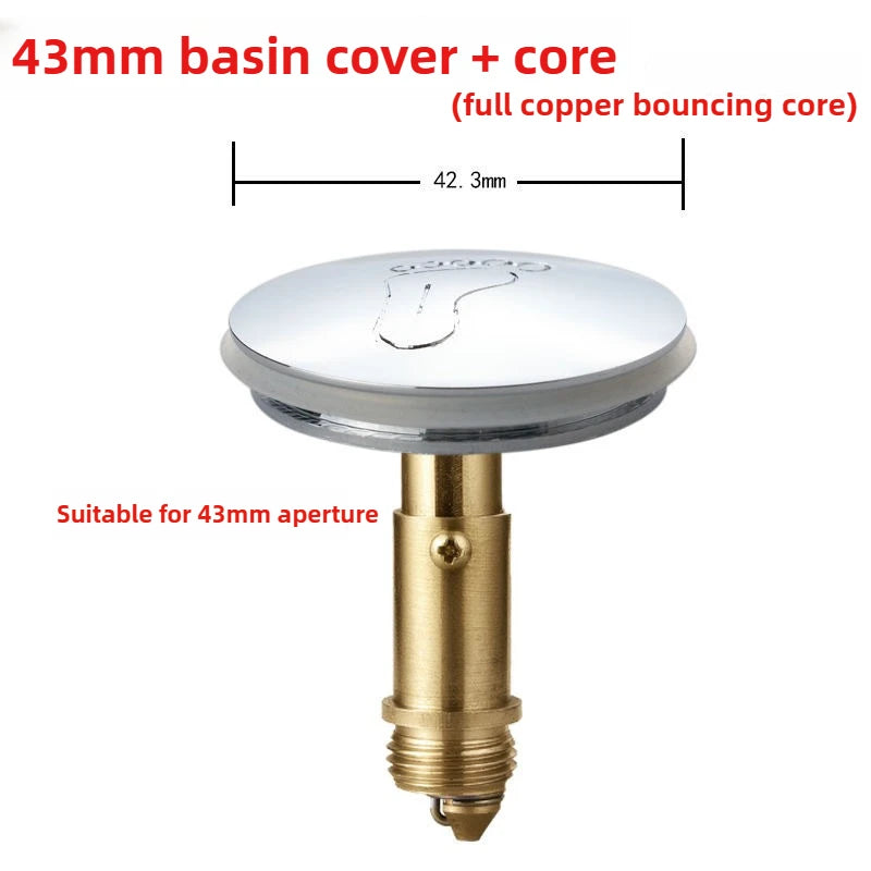 Pure Copper Bounce Drain Filter – Press Type Wash Basin Cover Drain Filter Cover Axl C