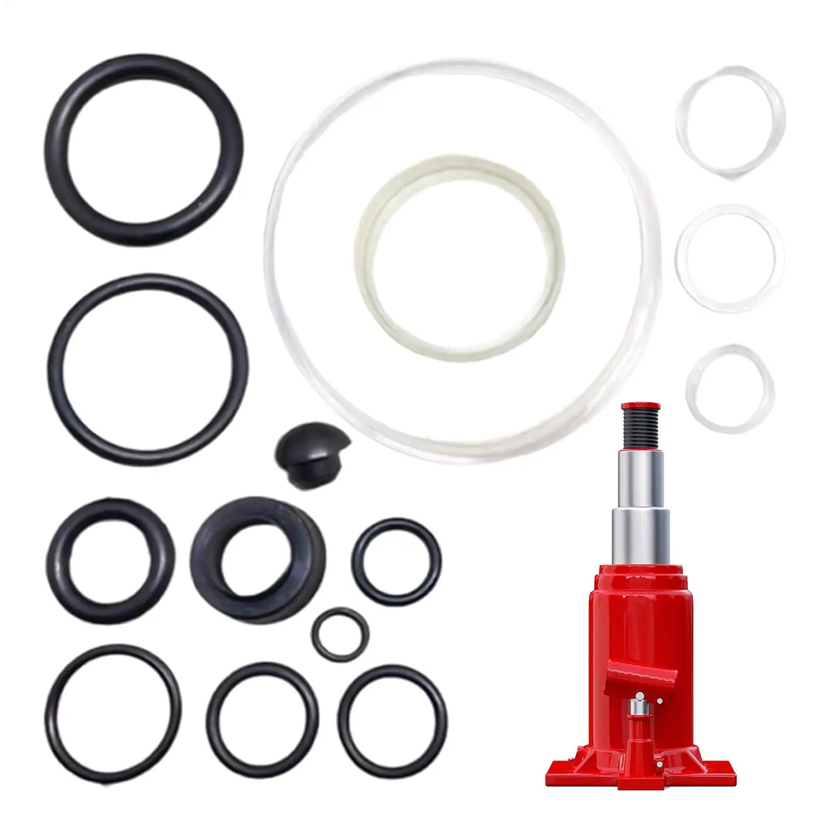 Floor Jack Seal Kit – 15-Piece O-Ring Hydraulic Repair Set Jack Repair Kit Axl