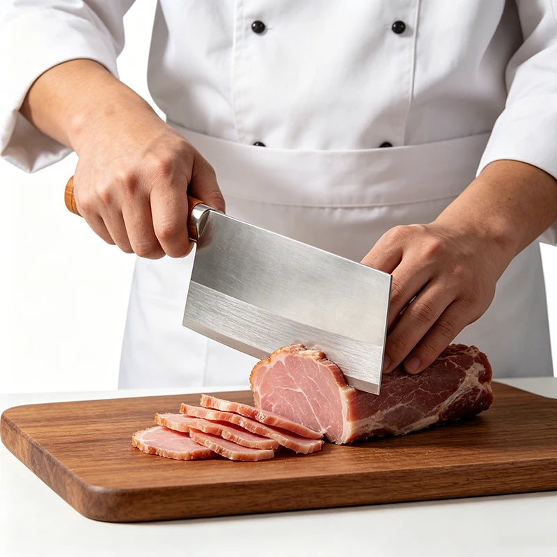 Chinese Cleaver Knife – Stainless Steel & Wooden Handle Kitchen Cleaver Knife Axl