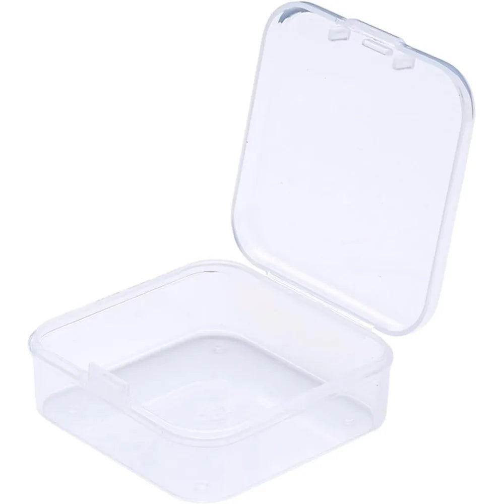 6-Pack Mini Bead Storage Containers with Hinged Lid – Clear Craft Storage Boxes Axl