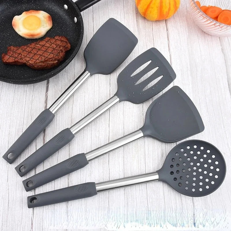 12-Piece Silicone Kitchen Utensil Set with 360° Rotating Stand Silicone Utensil Set Axl