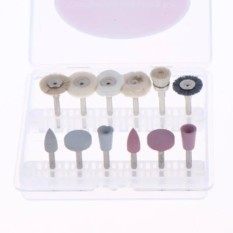 12-Piece Silicone Mixed Grinding & Polishing Head Set | DIY Rotary Tool Accessory Axl