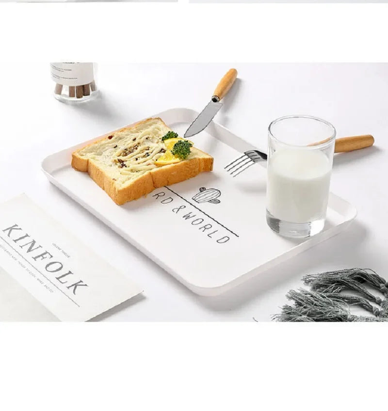 Nordic Rectangular Acrylic Serving Tray – Kitchen & Home Organizer Serving Tray Axl