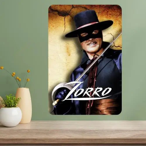 Zorro Classic TV Show Metal Poster Sign – Vintage Wall Art Metal Wall Sign Axl aluminum sign aluminum 40x30cm