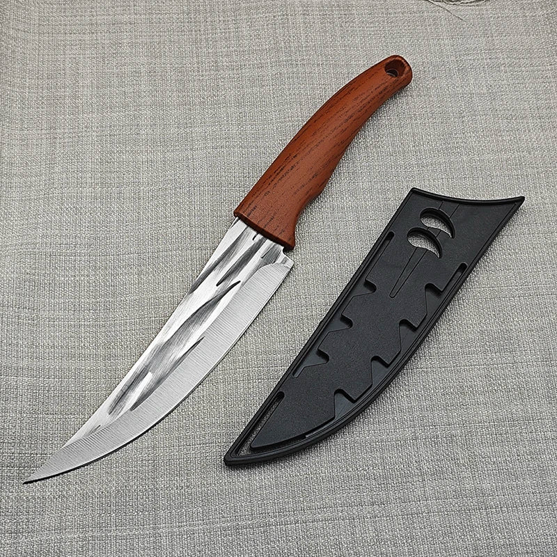 Stainless Steel Boning Knife with Sheath – Meat, Fish & BBQ Boning Knife Axl Knife B