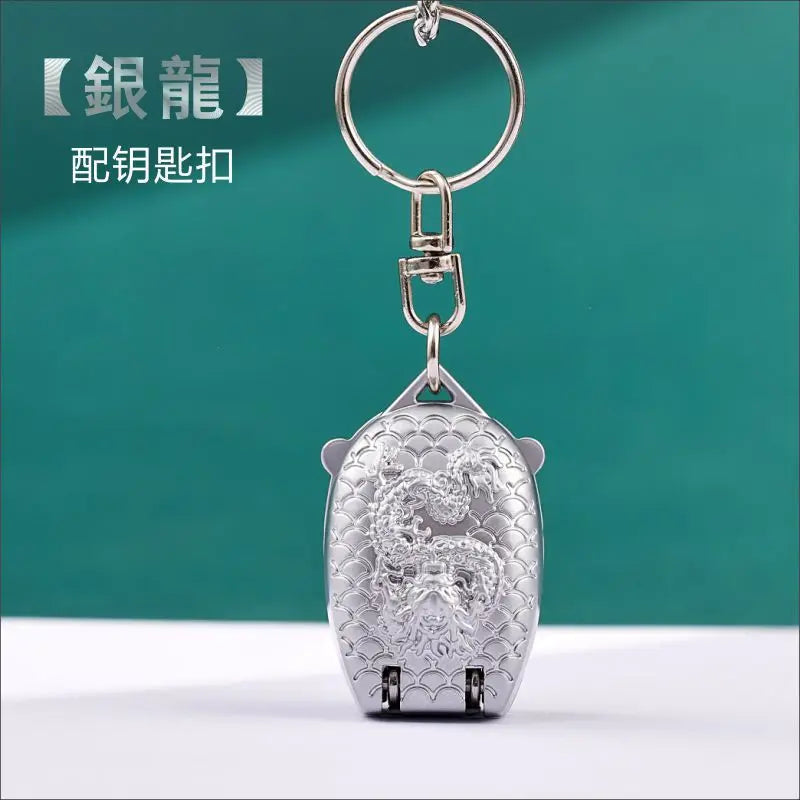 Mini Folding Nail Clipper – Keychain Stainless Steel Cutter Nail Clipper Axl Silver Dragon