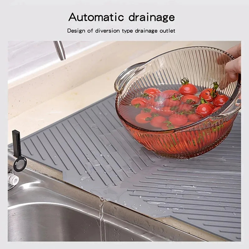 Silicone Drying Mat – Non-Slip Dish Drain Pad & Heat-Safe Coaster Silicone Drying Mat Axl