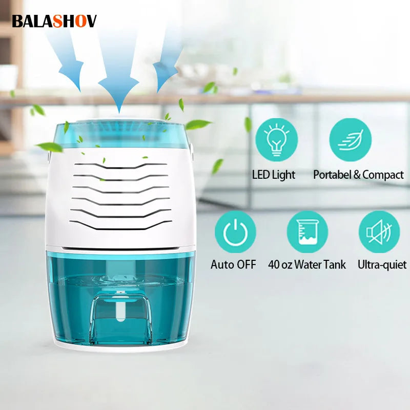 BALASHOV Mini Dehumidifier – Bedroom & Wardrobe 300ml/Day Mini Dehumidifier Axl