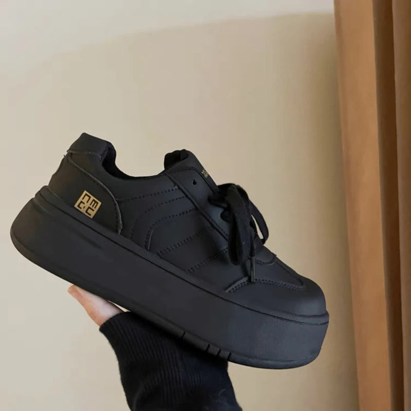 YEAE Women's Chunky Platform Lace-Up Casual Sneakers Platform Casual Sneakers Axl