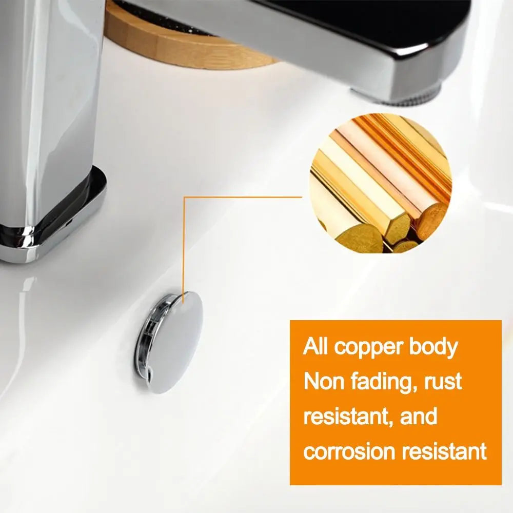 Copper Sink Overflow Cover Ring – Round Double Layer Cap Sink Overflow Cover Axl