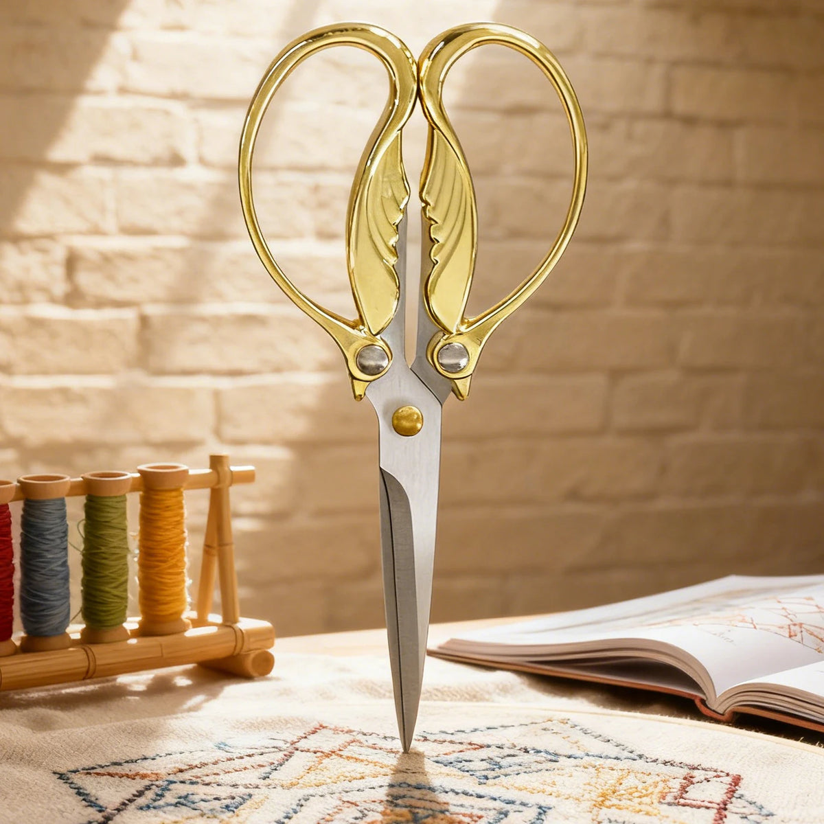 Retro Sewing Scissors – Stainless Steel Embroidery Shears Sewing Scissors Axl Scissors-Golden