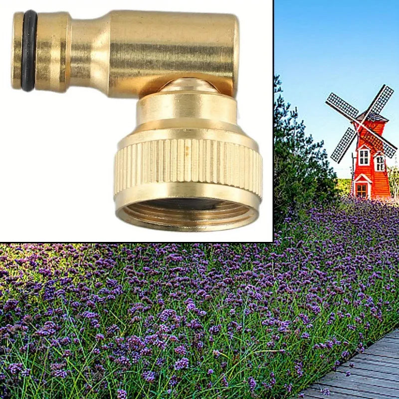 Brass Swivel Elbow Quick Connector – 3/4in BSP Female Hose Reel Hose Swivel Connector Axl