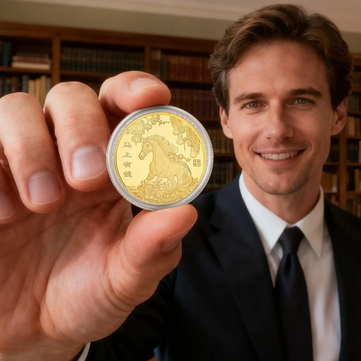 Year of the Horse 3D Commemorative Coin – Lucky New Year Gift Commemorative Coin Axl