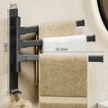 Wall Mounted Rotatable Towel Rack – Space Aluminum 2–5 Bars Towel Rack Axl Black 3 Bar