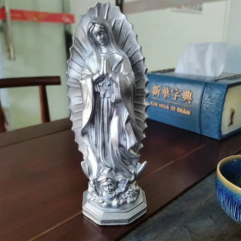 Virgin Mary Resin Figurine – Madonna Home & Porch Decor Religious Figurine Axl