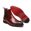 Men's Handmade Chelsea Boots – British Style Slip-On Ankle Boot Men's Chelsea Boots Axl red 46