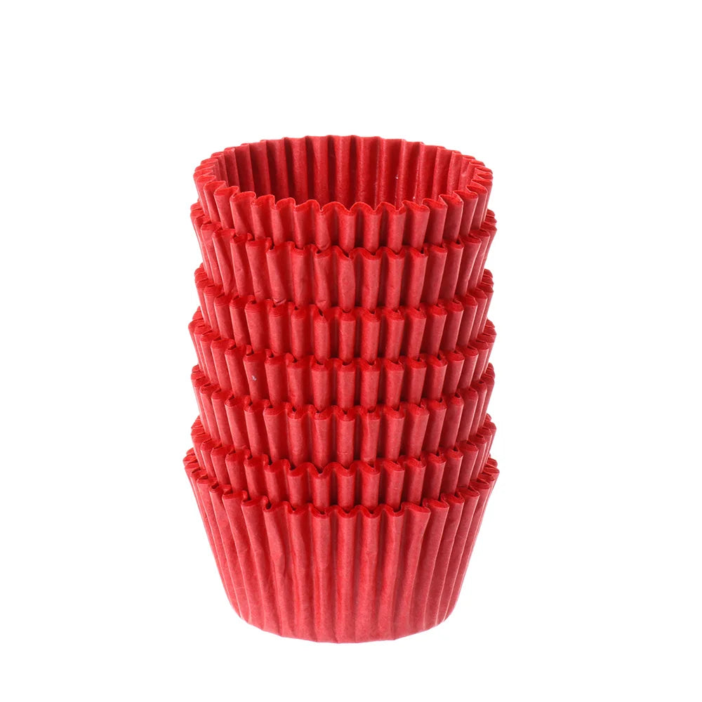 500/1000 PCS Cupcake Liners – Paper Baking Cups & Muffin Cases Paper Cupcake Liners Axl red S