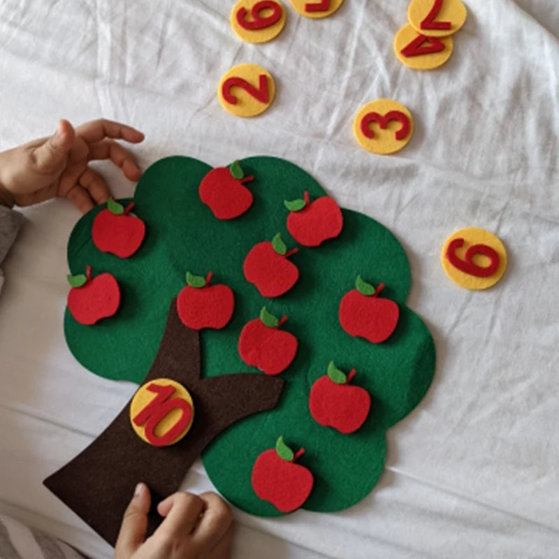 Carrot Number Matching Math Toy – DIY Non-Woven Puzzle for Kids Educational Math Toy Axl