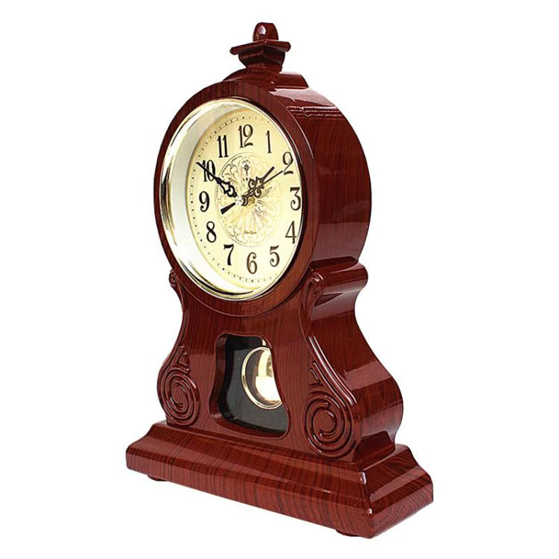 Nordic Retro Silent Pendulum Desk Clock – Vintage 8" Table Clock Retro Desk Clock Axl
