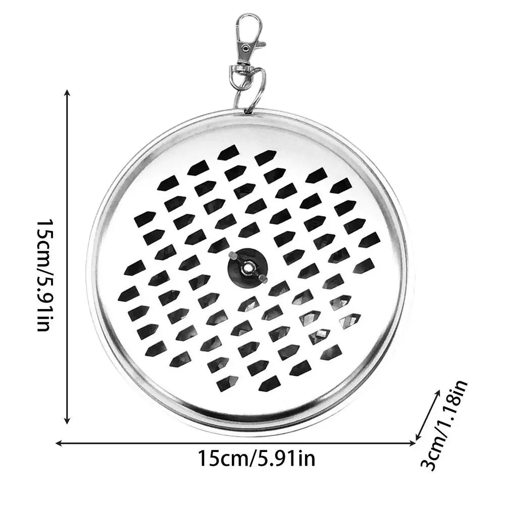 Portable Spiral Incense Coil Holder with Cover & Hook Incense Coil Holder Axl Silver