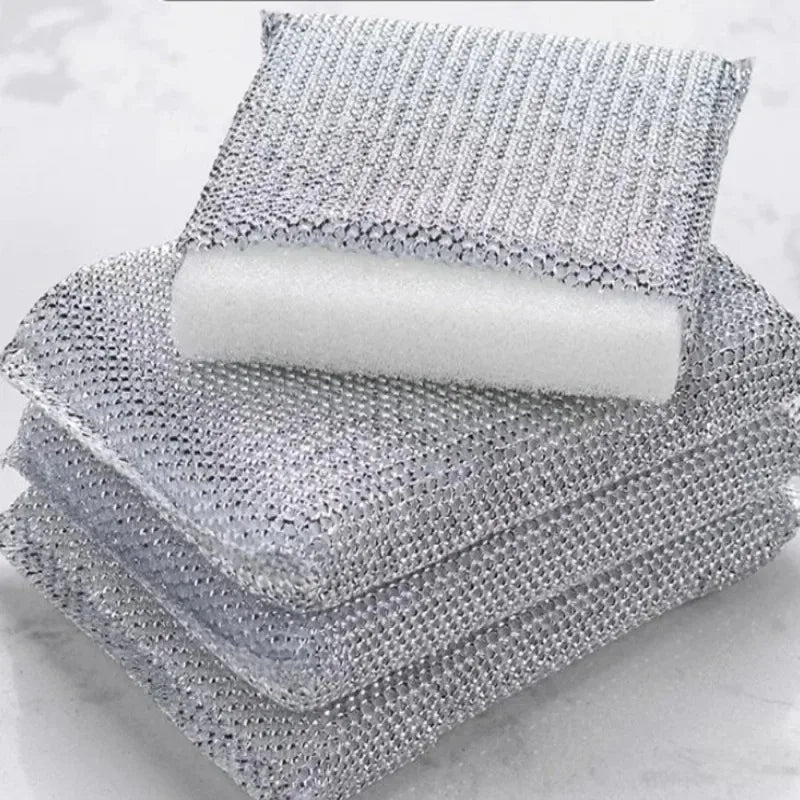 Scratch-Free Kitchen Sponge Wipes 4 Pack – Safe for All Pans Kitchen Cleaning Sponge Axl