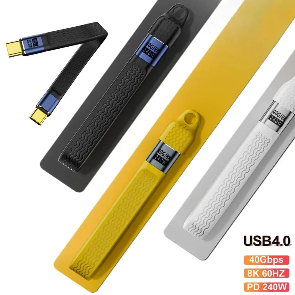 USB4 Type-C Cable 40Gbps 240W PD 8K Video – E-Marker Chip USB-C Cable Axl