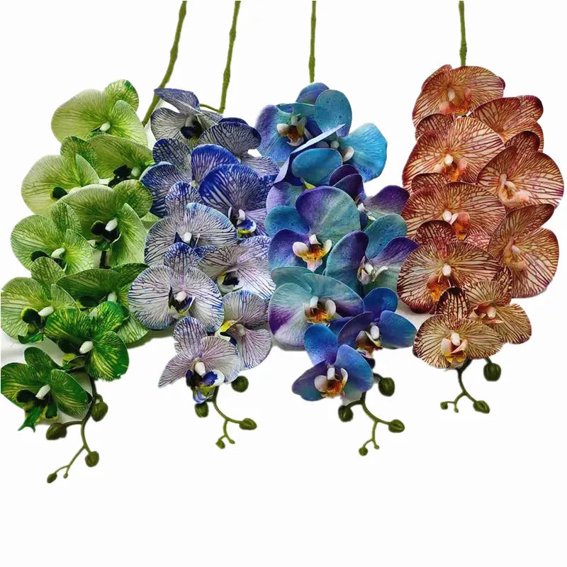 Real Touch Artificial Orchid – 9 Heads Phalaenopsis Stem 91cm Artificial Flower Stem Axl