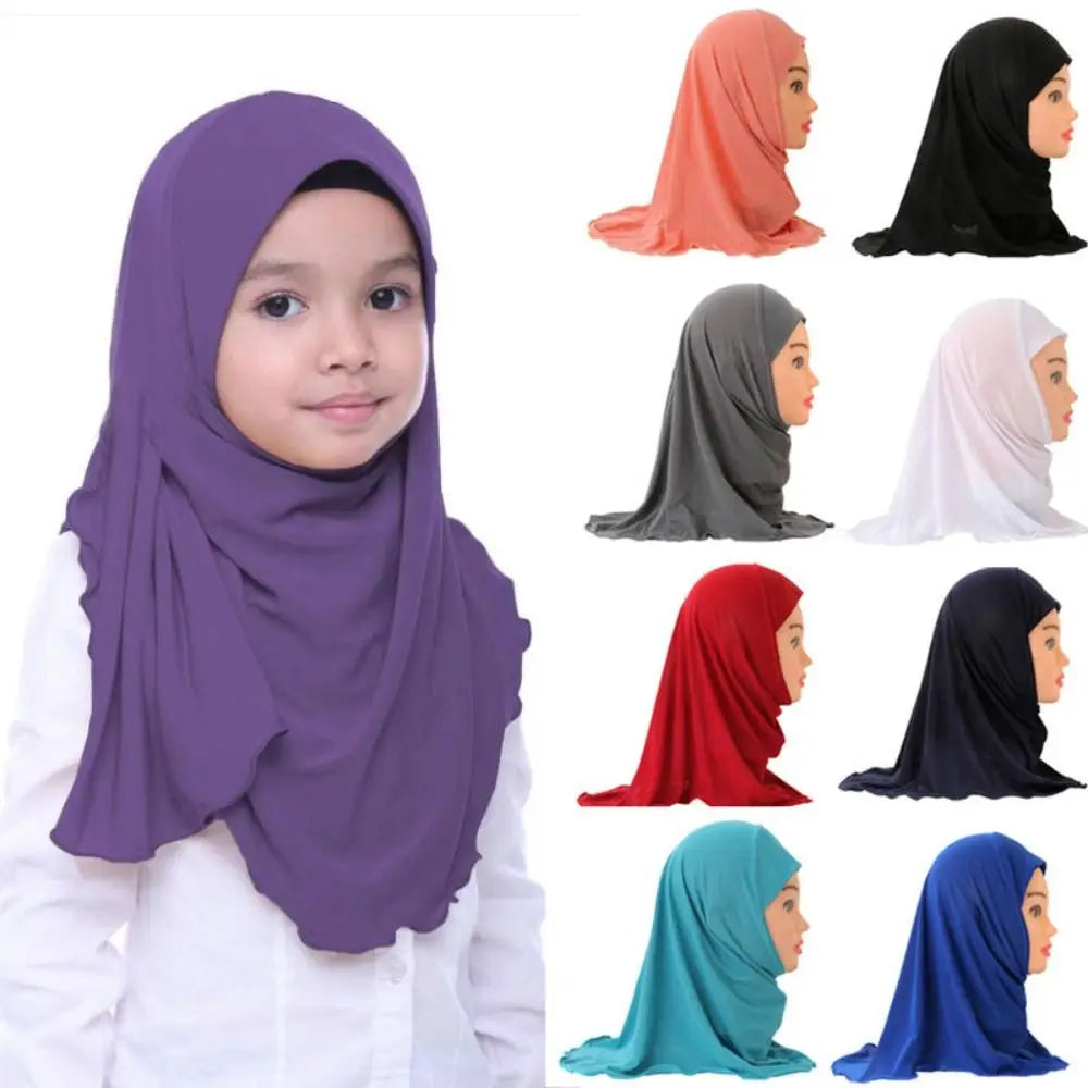 Girls Kids Hijab – Soft Cotton Islamic Scarf for Ages 2–7 Children's Hijab Scarf Axl