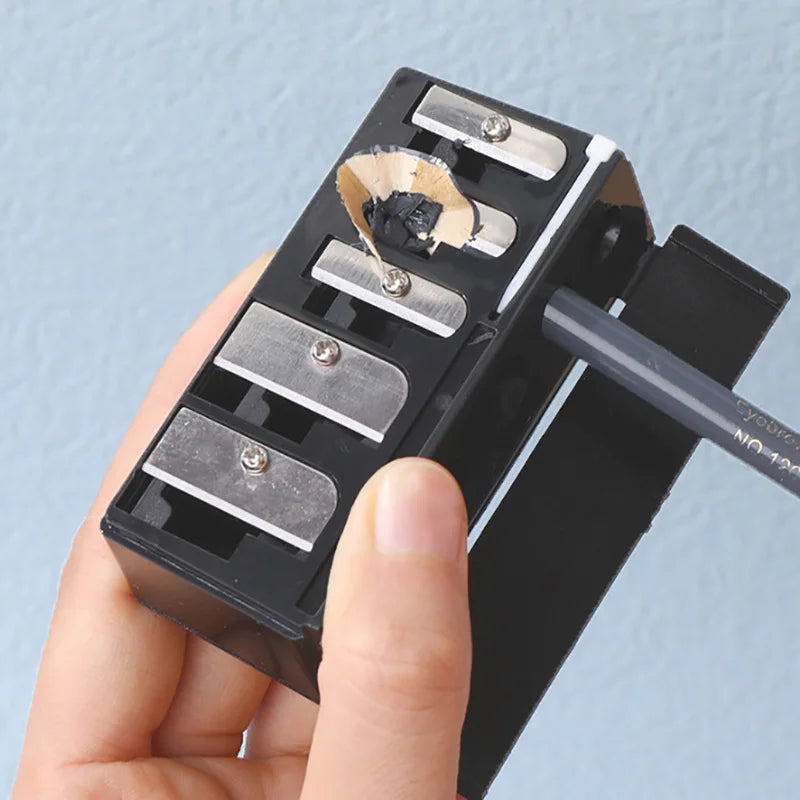 5-Hole Cosmetic Pencil Sharpener with Lid – Eyeliner & Lipliner Cosmetic Pencil Sharpener Axl