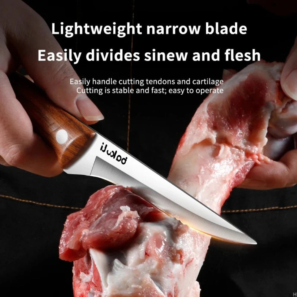 PLYS Professional Boning Knife – Forged Stainless Steel 14.8cm Boning Knife Axl