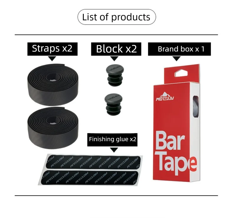 Road Bike Handlebar Tape – Anti-Slip 3D Texture Wrap Strap Handlebar Tape Axl Black