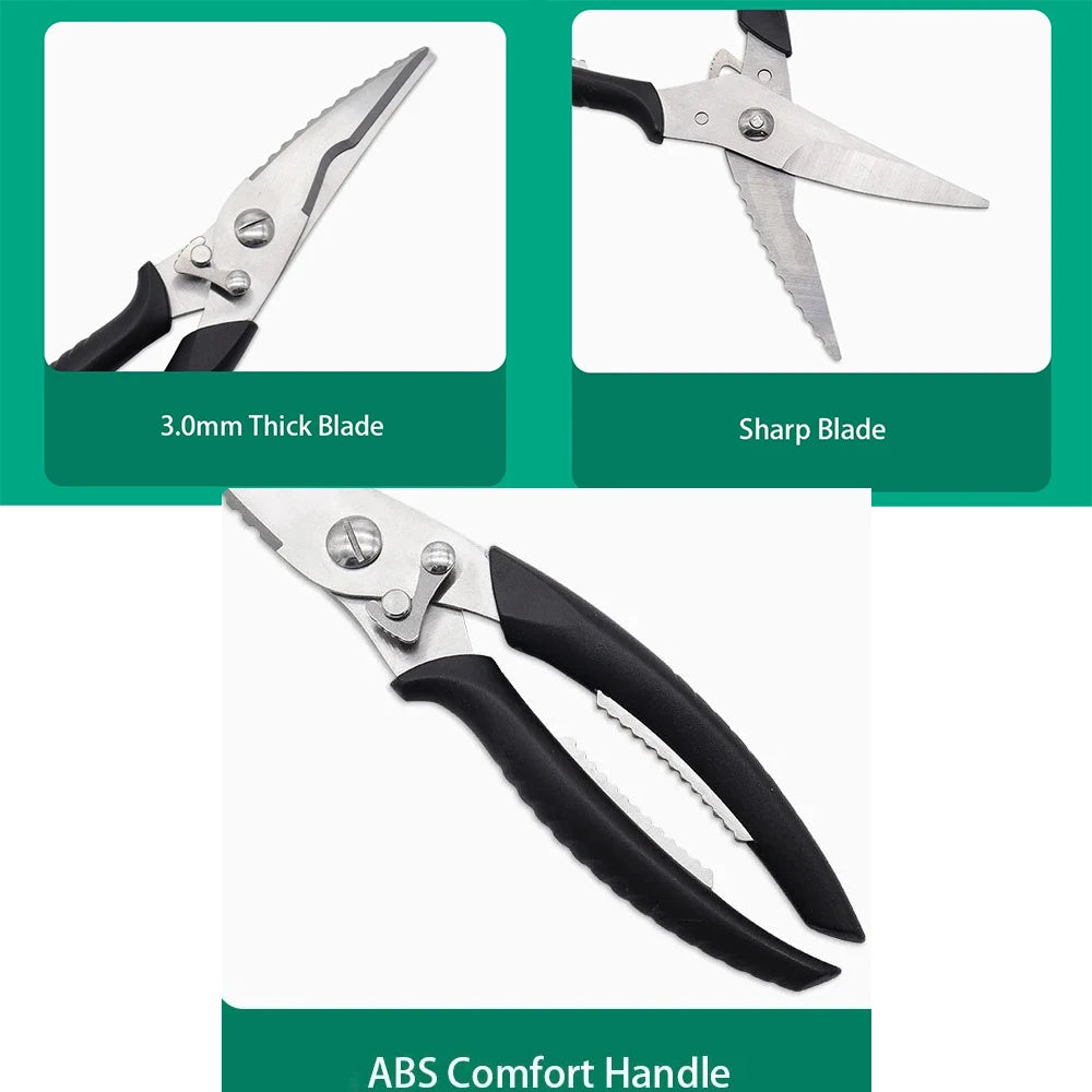Professional Stainless Steel Kitchen Scissors & Heavy-Duty Shears Kitchen Scissors Axl
