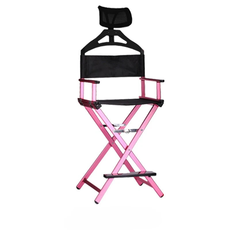 Modern Folding Chair with Handrail – Portable Outdoor & Makeup Stool Folding Chair Axl Pink