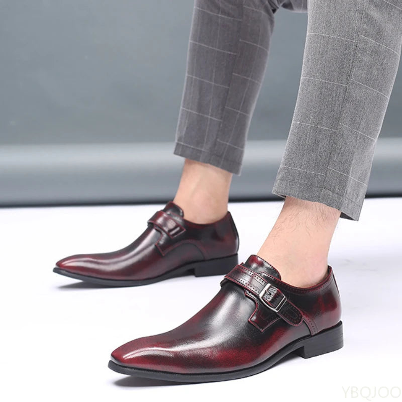 YBQJOO Men's Slip-On Dress Loafers | British Style Plus Size Men's Dress Loafers Axl